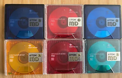 Kaufen 6 Stck Mini-Disc TDK 74, Color Serie, In Bestzustand + Unbeklebt • 8.90€