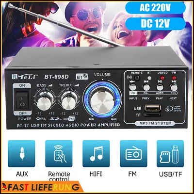 Kaufen Bluetooth Verstärker Stereo Amplifier 2Kanal Mini Audio Verstärker Heim/Auto • 24.99€