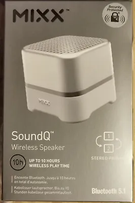 Kaufen MIXX SoundQ Kabelloser Bluetooth 5.1 Lautsprecher Silber Neu Und Versiegelt Weihnachtsgeschenk  • 22.46€