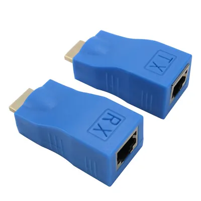 Kaufen 2X 1080P HDMI Extender Auf RJ45 über CAT-5e/6 Netzwerk LAN Ethernet Verstärker R • 6.28€