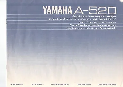 Kaufen YAMAHA - A-520 - Bedienungsanleitung Manual For Amplifier - B7799 • 7.90€