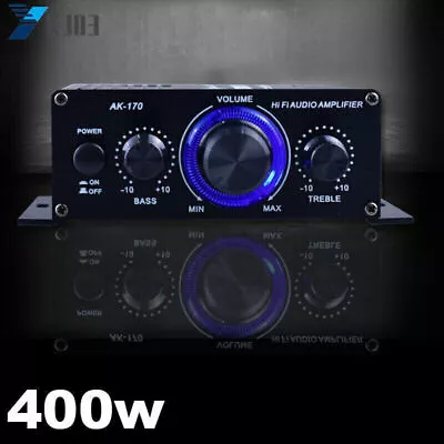 Kaufen HiFi Verstärker Mini 400W Aluminium Audio Stereo Power Amplifier Vorverstärker • 17.05€