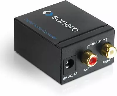 Kaufen Sonero Analog Zu Digital Audio Konverter Audio Wandler RCA Cinch Zu Toslink • 23.90€