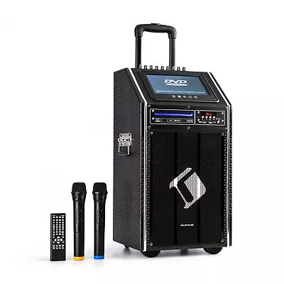 Kaufen Mobile DJ PA Anlage USB SD DVD Karaokeanlage Akku Aktiv Box Trolley • 180.99€