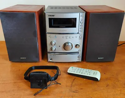 Kaufen Sony CMT CPX-11 Hifi Stereo System Radio, CD & Kassetten Bandplayer + Lautsprecher • 69.15€