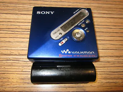 Kaufen Sony Minidisc USB MD N710 USB Recorder,   + Battfach (075)  Blau • 149.90€