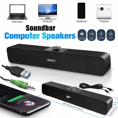 Kaufen Bluetooth Soundbar 360° Surround Subwoofer TV Heimkino System Lautsprecher NEU • 17.99€
