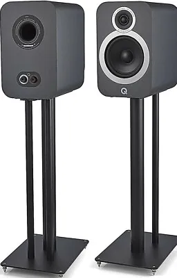 Kaufen Q Acoustics 3020i Lautsprecher QA3520 In Graphitgrau & 3000i Passende Schwarze Ständer • 414.39€