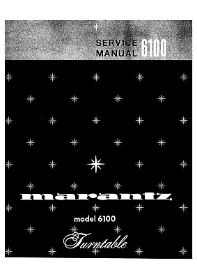 Kaufen Service Manual-Anleitung Für Marantz 6100  • 11€