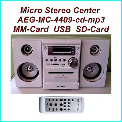 Kaufen Micro Stereo-Center AEG MC 4409 CD/MP3 Weiß  SD-Card USB Front Fernbedienung • 25€