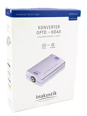 Kaufen Inakustik Premium Konverter Optical Koax RCA Toslink Optisch Digital Audio 356 • 39.95€