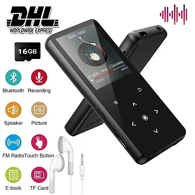 Kaufen Bluetooth MP3 Player MP4 Musik Spieler Tragbarer Media FM Radio Audio 16GB • 22.99€