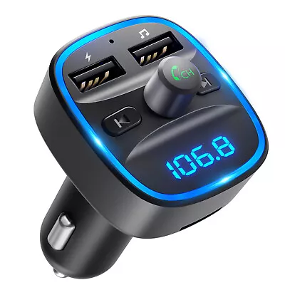 Kaufen LENCENT Bluetooth FM Transmitter Auto Freisprecheinrichtung Mit 2 USB-Ports • 19.99€
