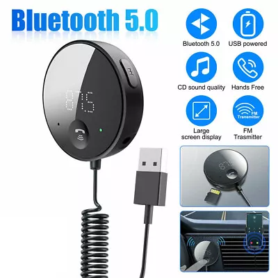 Kaufen Bluetooth 5.0 FM Transmitter Auto Radio Adapter Freisprecheinrichtung KFZ Kit • 14.92€
