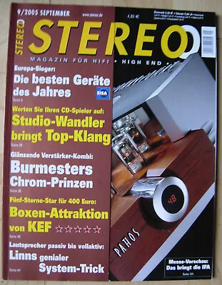 Kaufen Stereo 9/05 Primare CD31, KEF IQ 3, Burmester O35 & 036, Pathos Logos, Vibex • 4€
