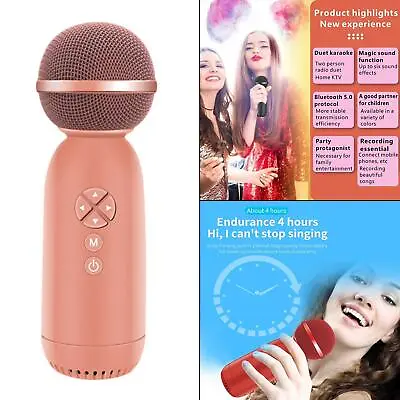 Kaufen Lautsprecher Player Karaoke Bluetooth 5.0 Mikrofon Roségold • 20.65€